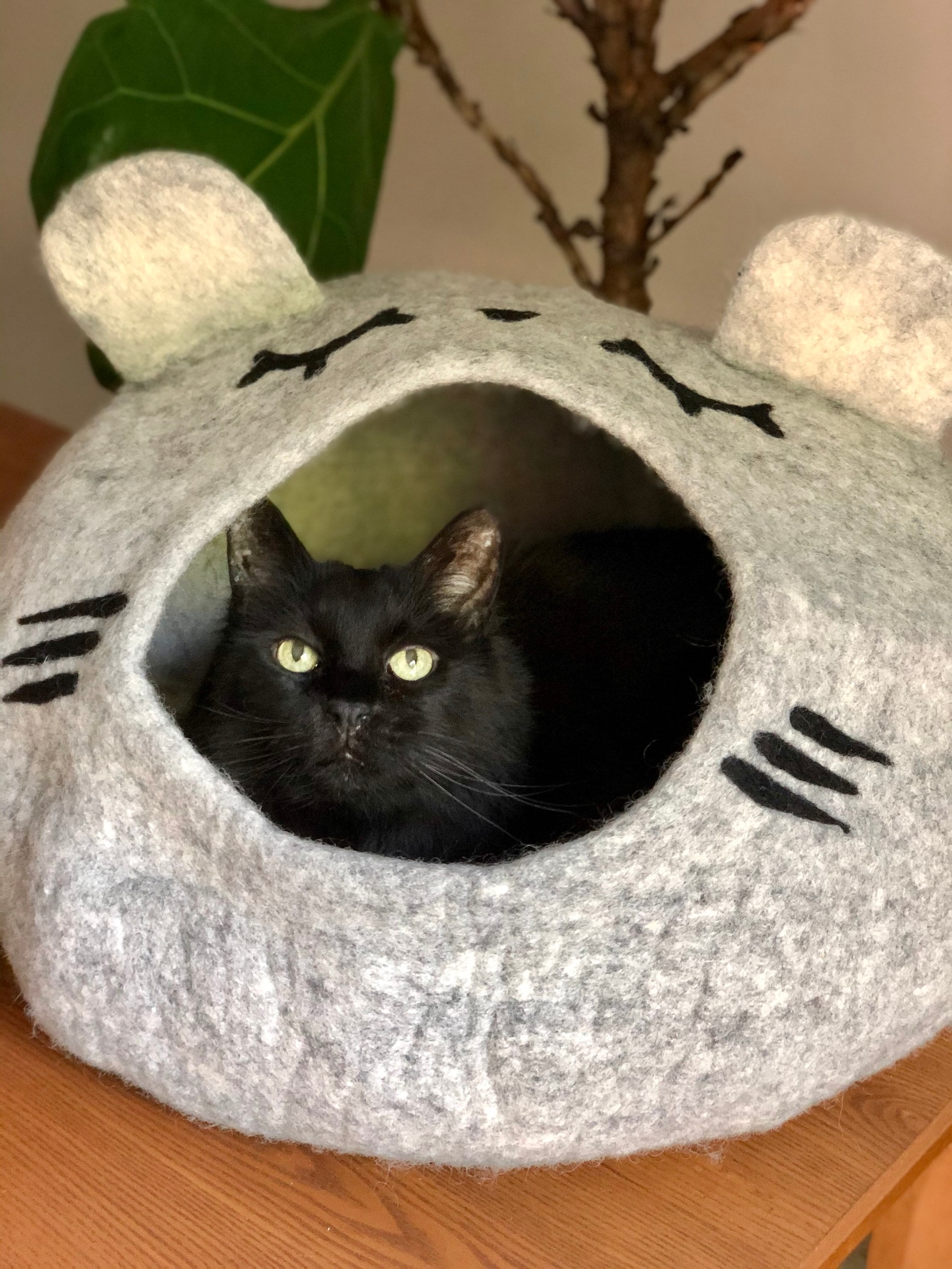 Extra Large Cat Cave Wool Cat Bed Cat House 100 Sheep Wool Etsy