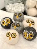 Eco-Friendly Owl Wool Dryer Balls: 100% New Zealand Wool, Natural Fabric Softener