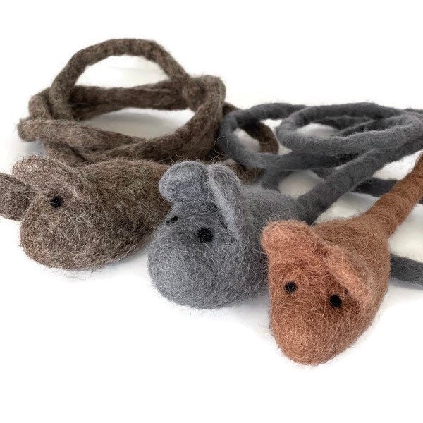 Cat Toy, Kitten toy, Interactive Cat Teaser Toy, Eco Friendly Pet Toy, Premium Wool Cat Kicker toy, Wool Cat Toy, Interactive Wool Mouse Toy