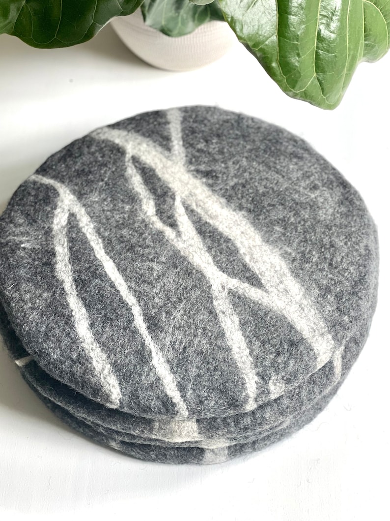 Large Wool Chair Cushion/ Wool Chair Pad/ Round Chair Etsy