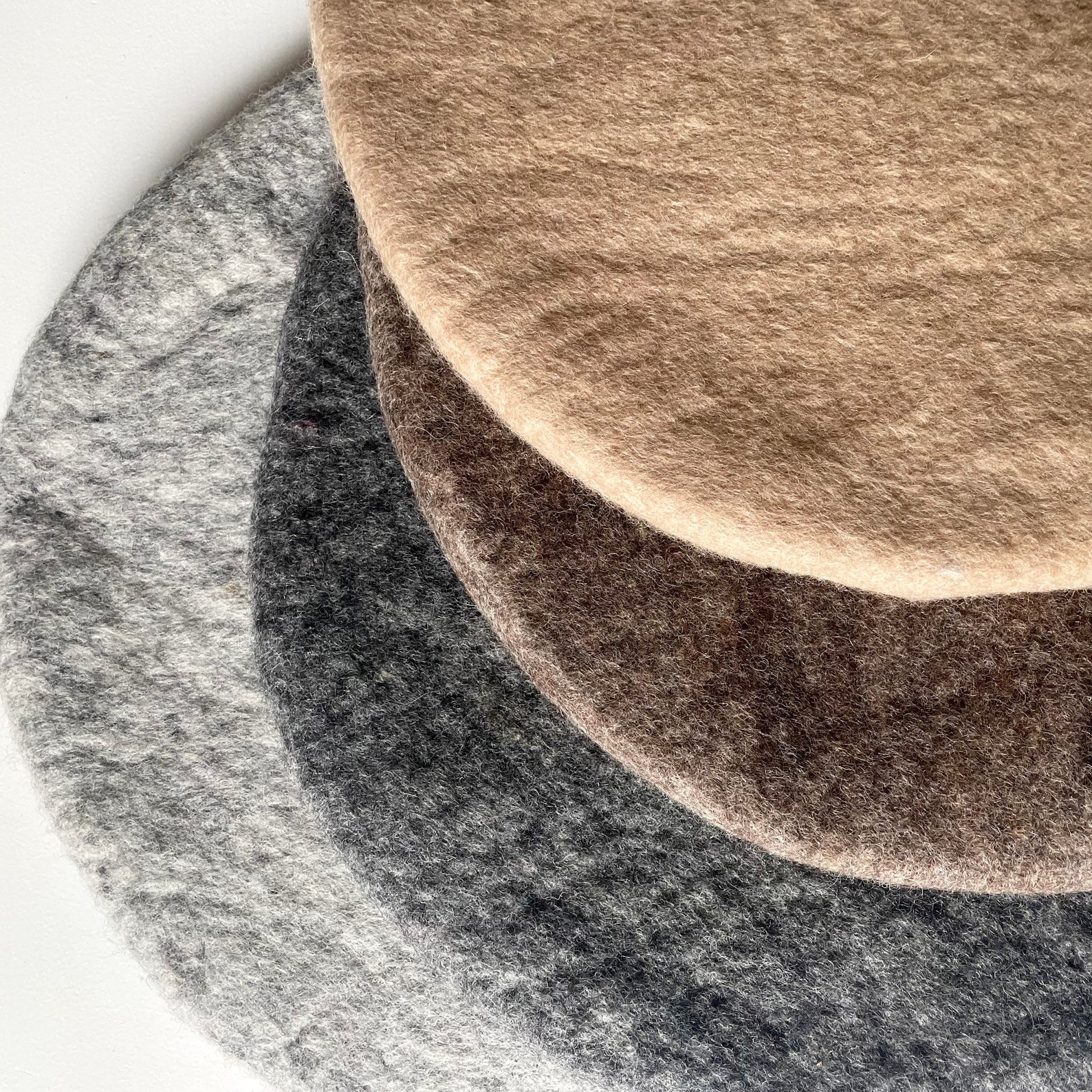 Handmade Wool Chair Pad/ Wool Chair Cushion/ Round Chair Pad/ Etsy
