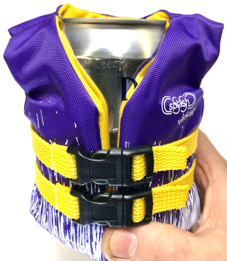 Mini Life Jacket Life Vest Beer Pop Can Hugger, Beverage Insulator