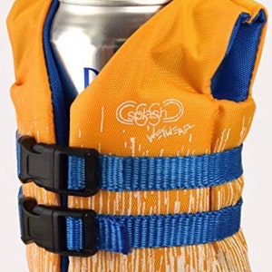 Mini Life Jacket Life Vest Beer Pop Can Hugger, Beverage Insulator