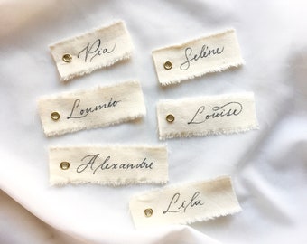 Marca-lugares para casamento champêtre Estilo bohème. Porta nom de casamento