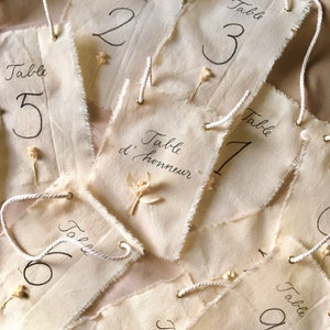 Déco numéro, nom de table - Déco mariage - Numéros de table pour mariage