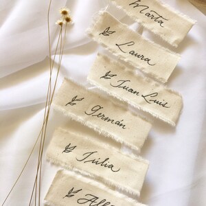 Przytulne miejsce Marque en tissu Boho mariage Przyjazne dla środowiska Weidding Marque-places en coton