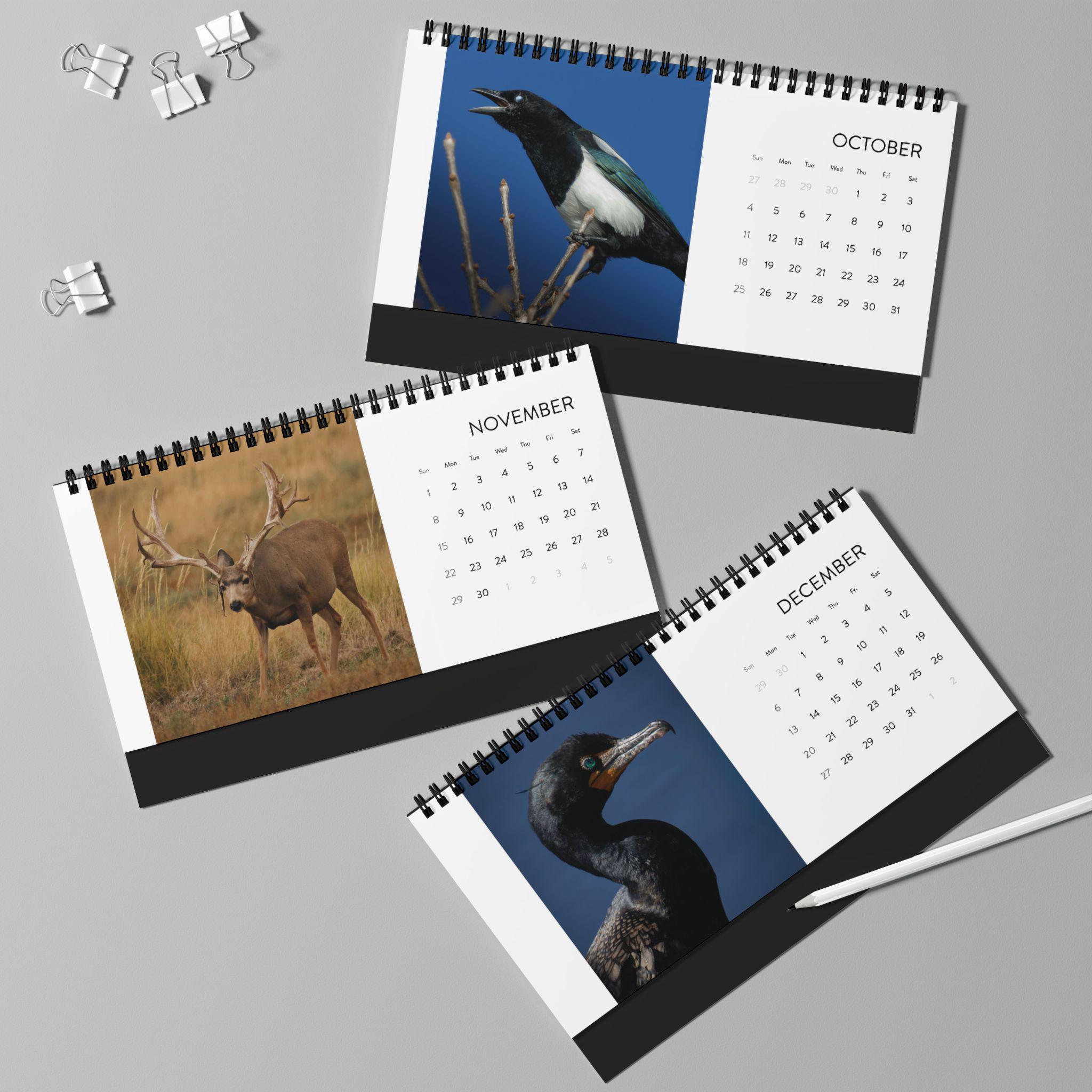 2026 Wildlife Desktop Calendar, Animal Spirit Photo, Office Desk ...