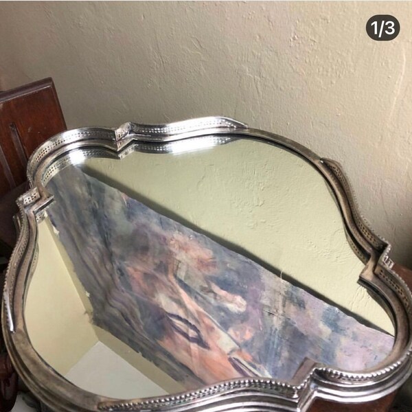Antique Silver Vanity Tray Etsy