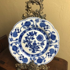 Vintage English Blue Flow Plate