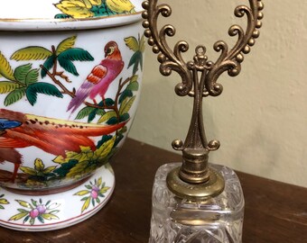 VTG Clear Lead Crystal Hand Cut with Ottone Brass Handle