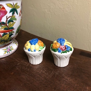 Pair of Fruit Salt and Pepper Shakers