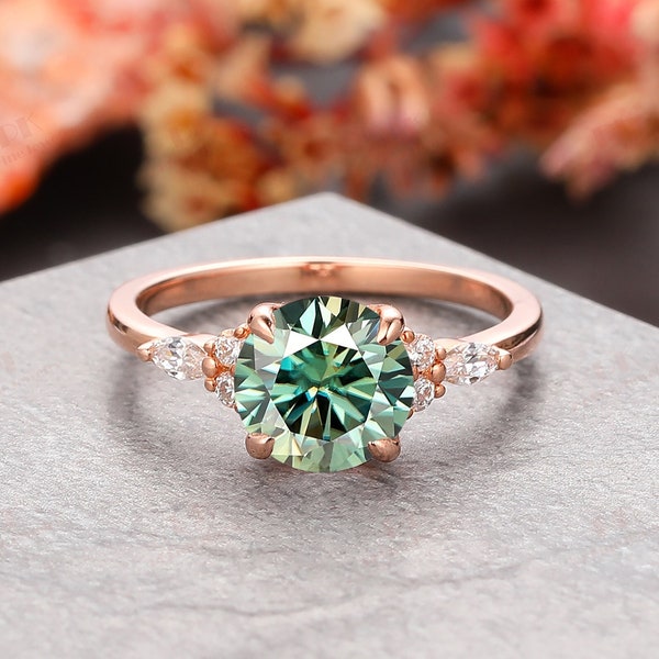 Blue Wedding Ring Etsy