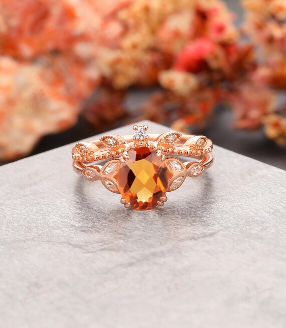 Garnet bridal sale set