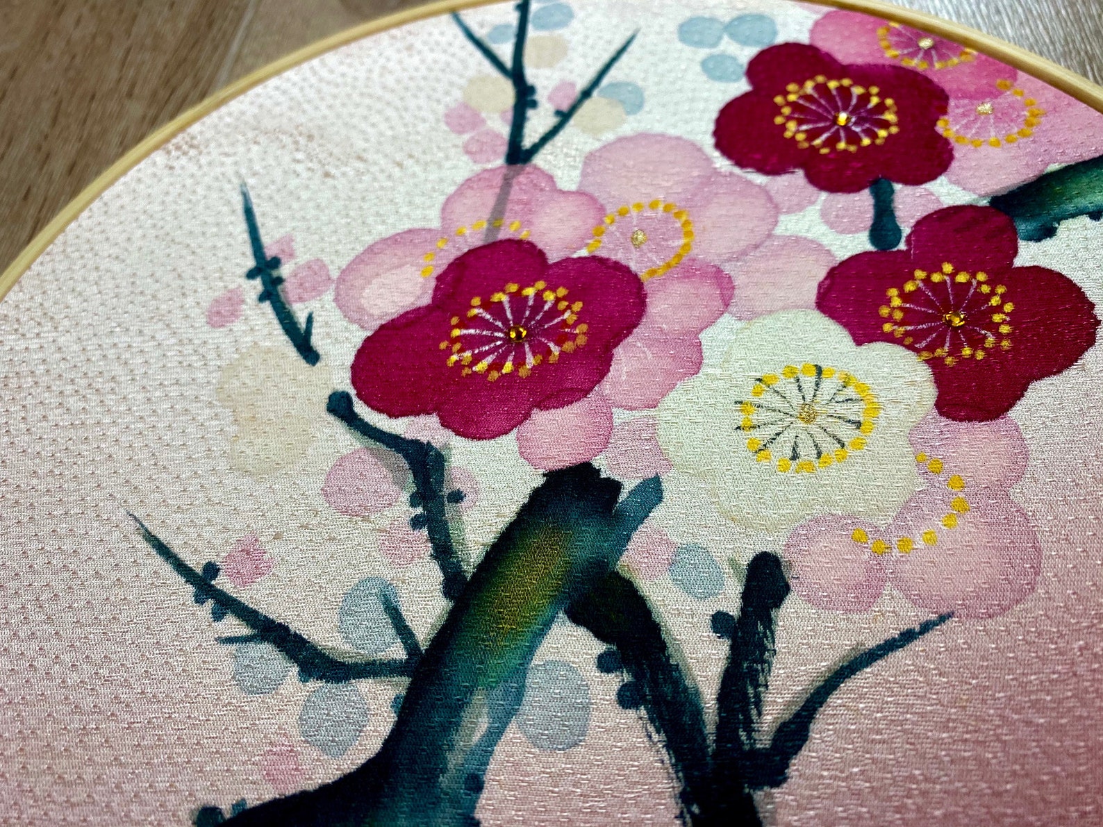 Plum Blossom Japanese Wall Art Ume Plum Branch Silk Etsy plum-blossom-japanese-wall-art-ume-plum-branch-silk-etsy