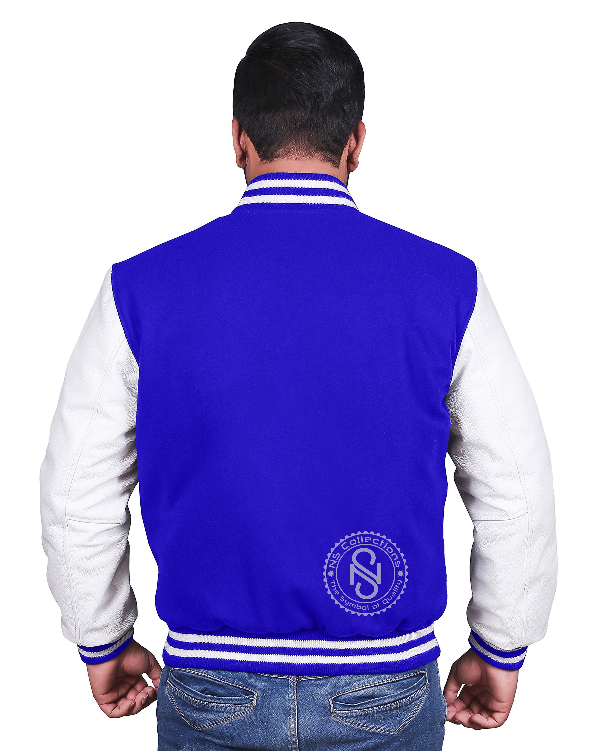 Royal Coalition Varsity Jacket Baseball Letterman Jacket All Material  Premium Quality Unisex Basketball Jacket (as1, alpha, xx_s, regular,  regular, White All Satine JAcket) at  Men's Clothing store