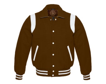 wool varsity bomber jacket