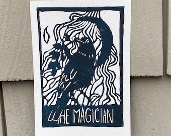 The Magician: Tarot Block Print