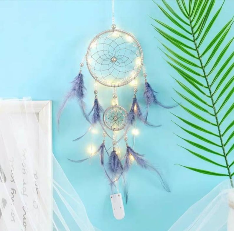Dream Catcher DIY Kit with Led Light do it yourself Christmas Gift DIY Craft