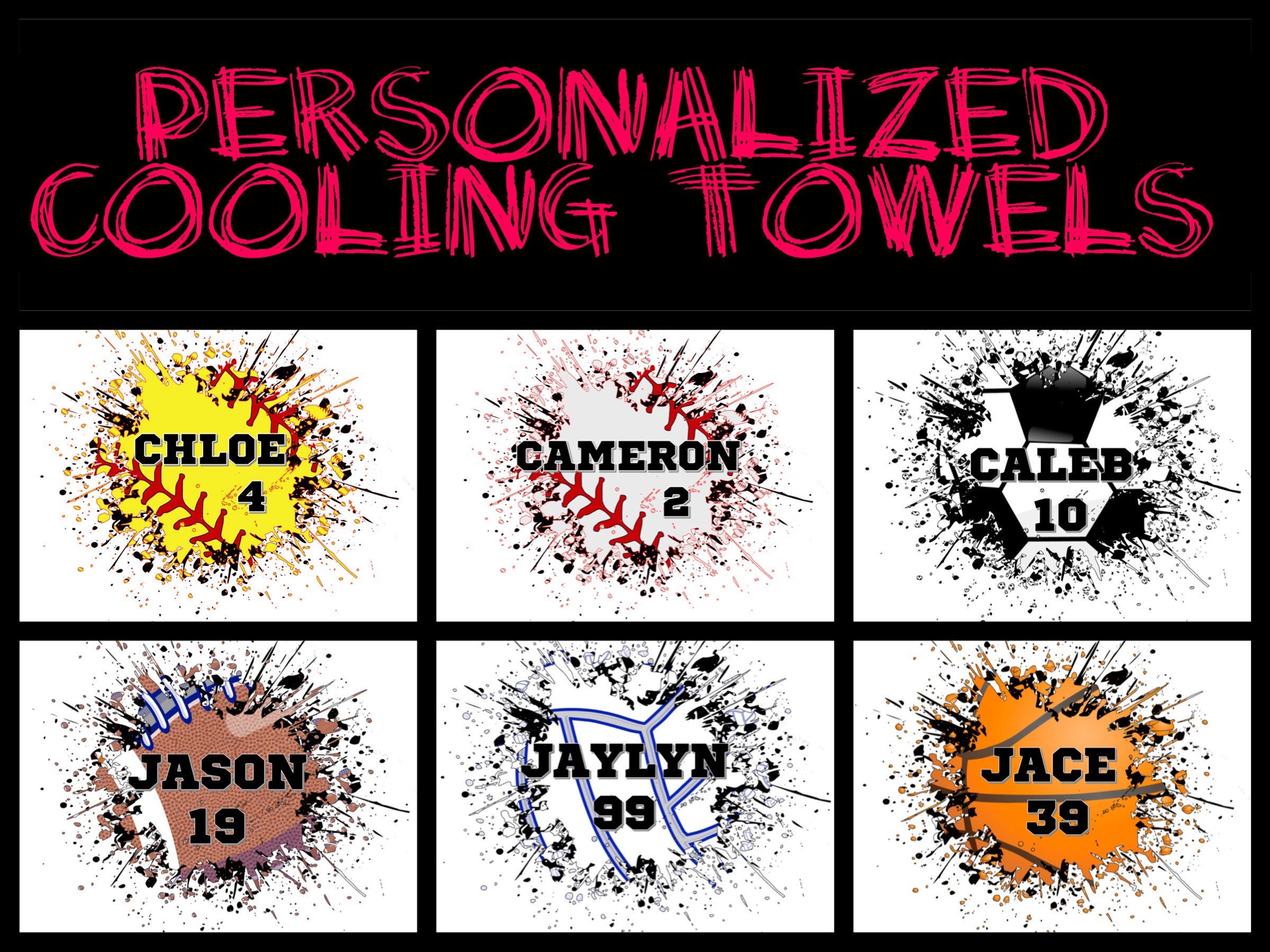 Personalized on sale cooling towels