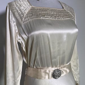 Vintage silk satin wedding dress