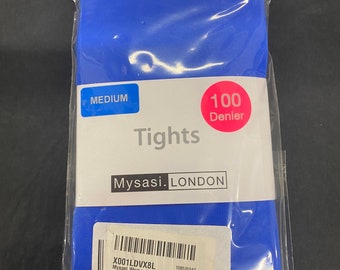 BRAND NEW - Mysasi Fashion Tights. 100 Denier. Size Medium . Colour: Electric Blue