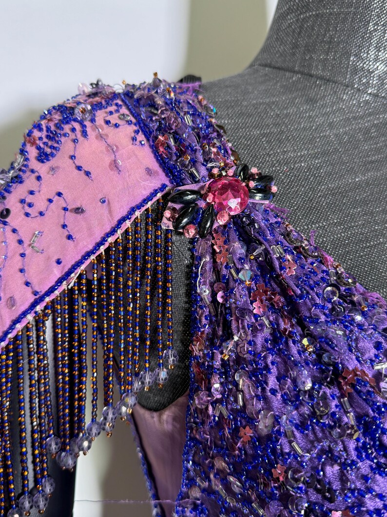 1930's Style Purple Silk Evening Dress - Etsy