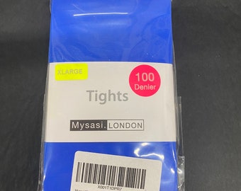 BRAND NEW - Mysasi Fashion Tights. 100 Denier. Size Extra Large . Colour: Electric Blue