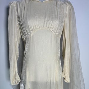 Vintage silk velvet wedding dress