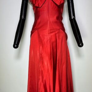 1930&#39;s style red silk dress