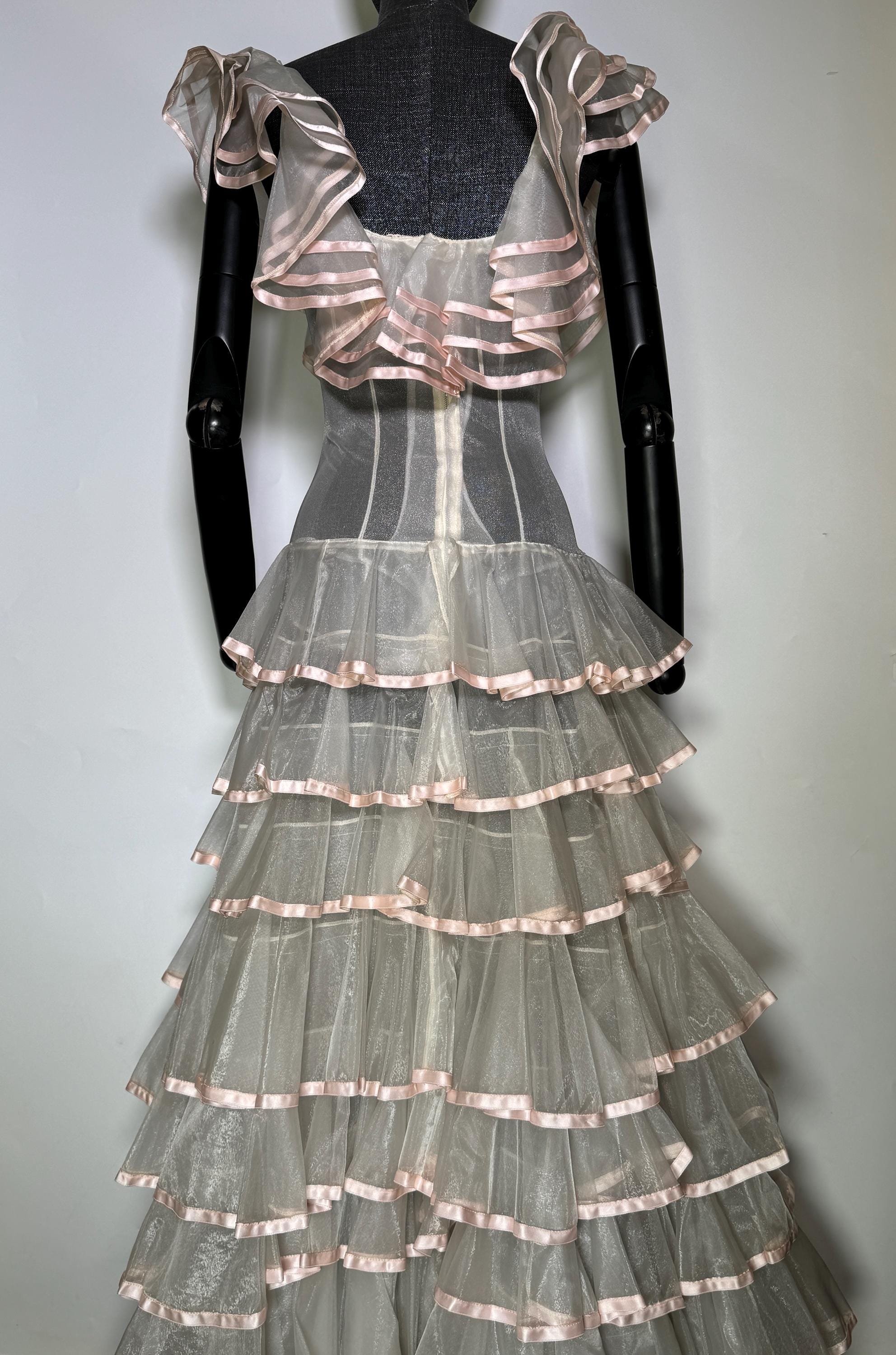 Organza White Long Maxi Dress