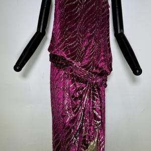 Seidensamt lame Abendkleid