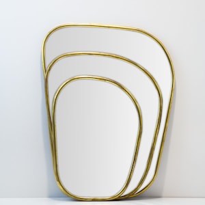 Rectangular Soft Edge Shape Handmade Golden Brass Moroccan | Etsy UK