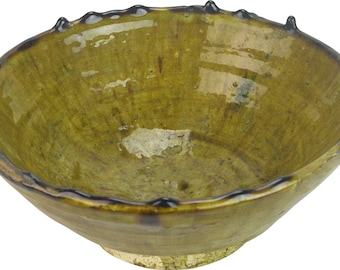 Caramel / Ocre / Yellow mustard Bowl - Authentic Tamegroute Bowl -
