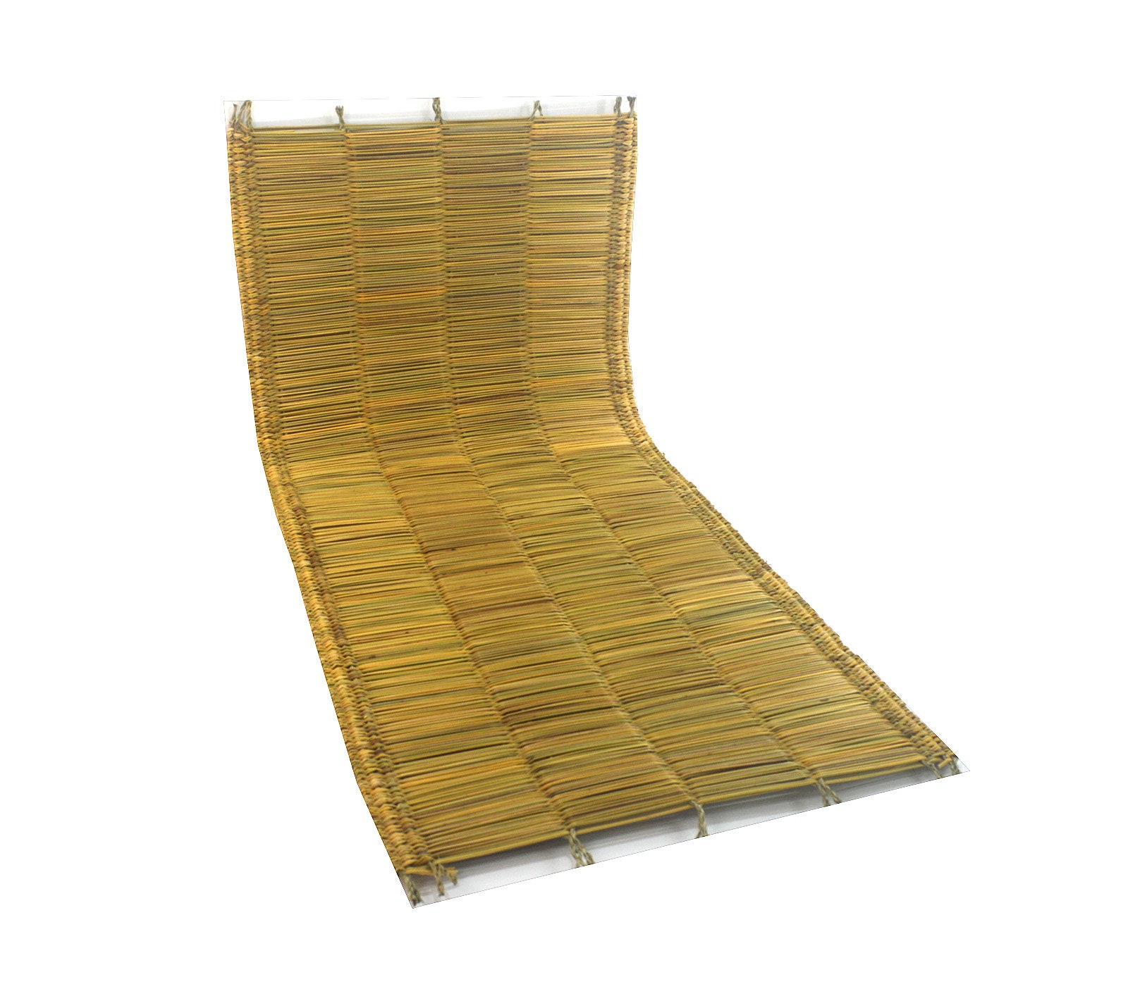 Medium Natural Moroccan Water Reed Floor Mat for Indoor - Rectangular ...