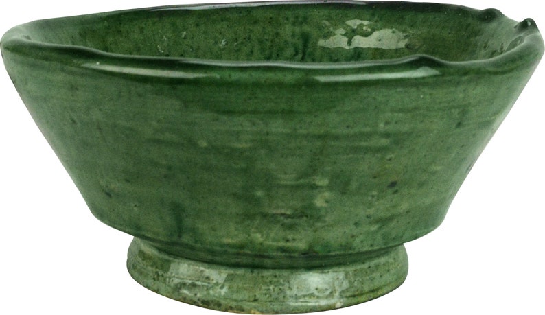 Handmade Moroccan green Bowl Authentic Tamegroute Bowl image 2