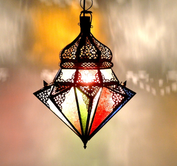 Glass on sale lantern lampshade