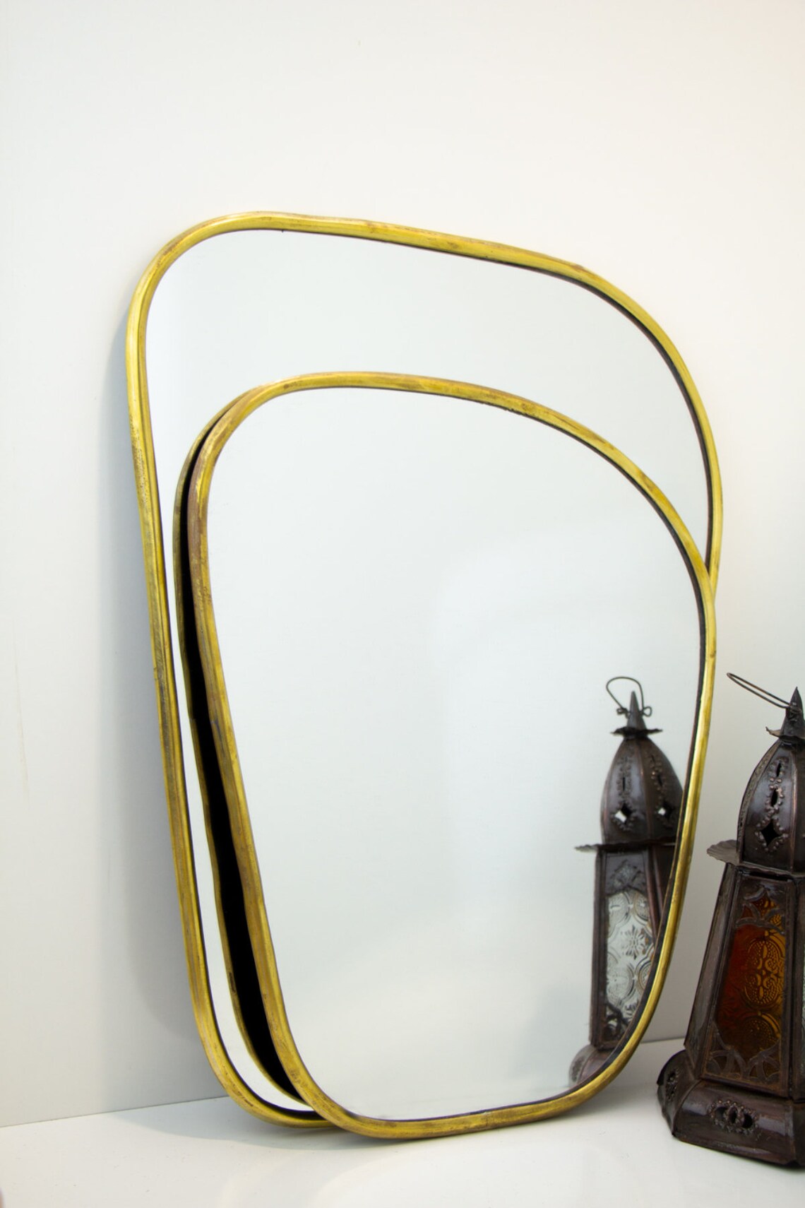 Rectangular Soft Edge Shape Handmade Golden Brass Moroccan | Etsy UK