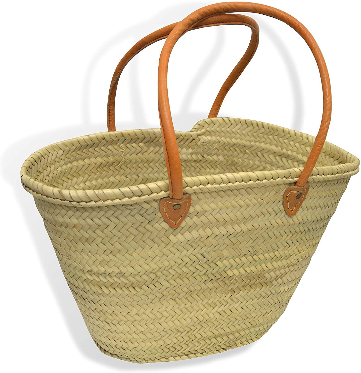 Medium Moroccan Market Shopping Basket Orange Short Leather Etsy UK