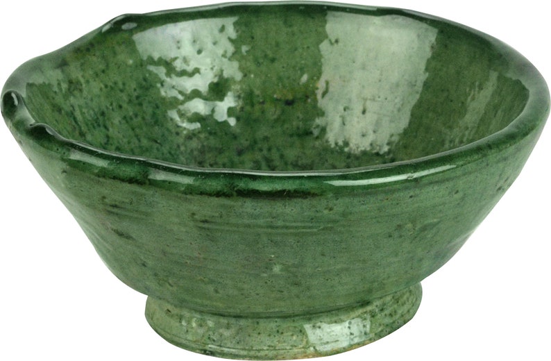 Handmade Moroccan green Bowl Authentic Tamegroute Bowl image 1