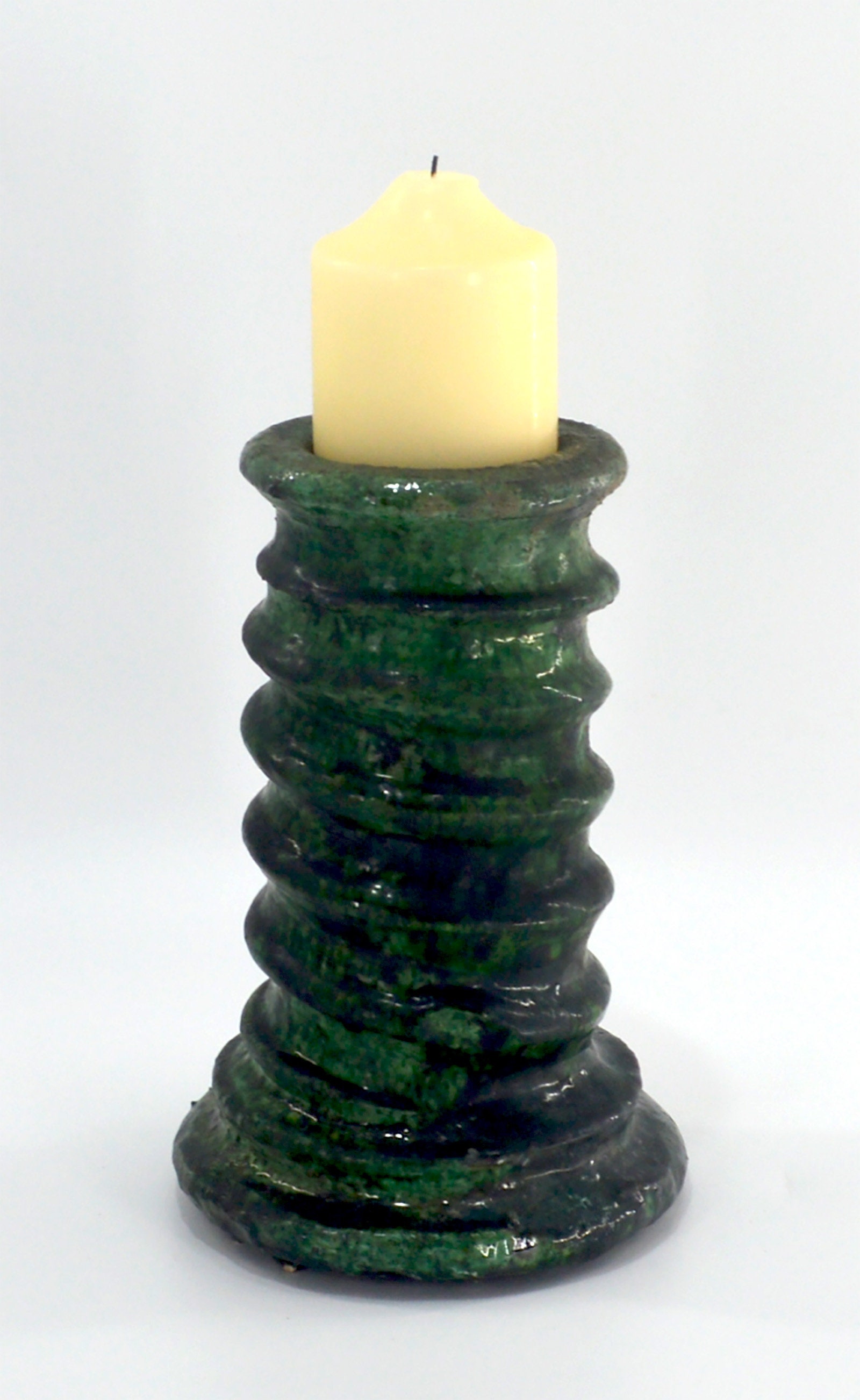 Medium wriggled green tower candle holder Authentic - Etsy 日本