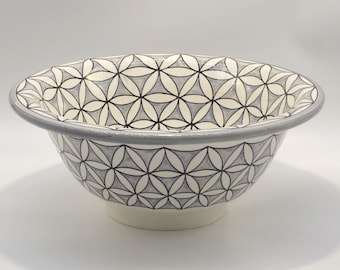 Hand-Painted Moroccan Ceramic Bathroom Sink – Grey Star Design