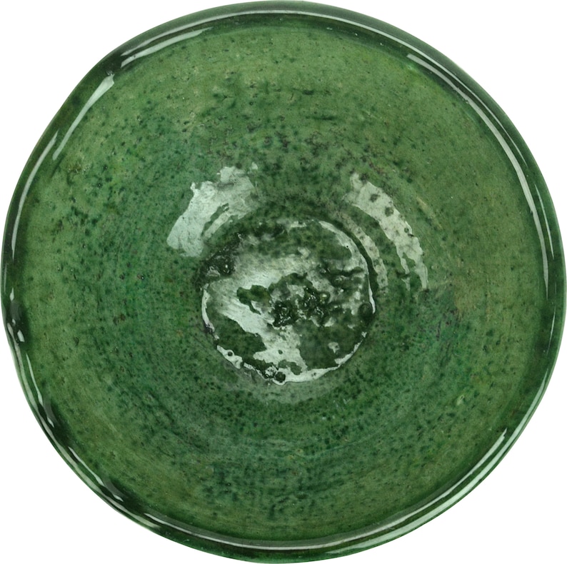 Handmade Moroccan green Bowl Authentic Tamegroute Bowl image 5