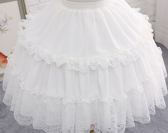 Lolita Gauze Petticoat,White/Black Petticoat,Short Petticoat,Wedding Petticoat,Soft Petticoat,Party Petticoats