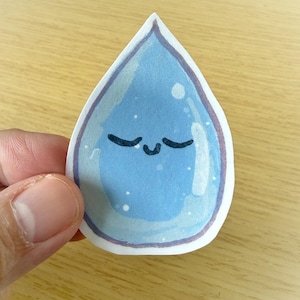 Otrzymaj 3 naklejki ze zniżką 15%! [MIX AND MATCH] Naklejka z kroplą wody Stay Hydrated – urocze przypomnienie o nawodnieniu, naklejka do samoopieki