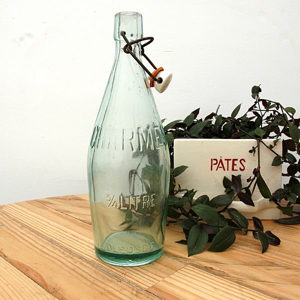 RARE Ancienne bouteille en verre de Charmes France / Collection / Ancien