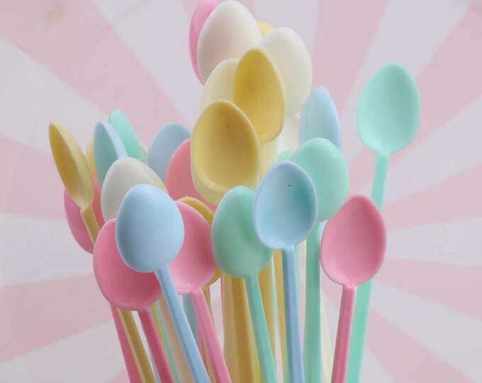 10pcs Glitter Spoons , Glitter Accessories, Craft Supplies , Resin