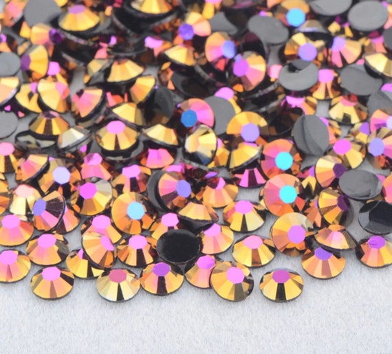 20g 3mm Resin Rhinestones Flatback Rhinestones Rose Gold 