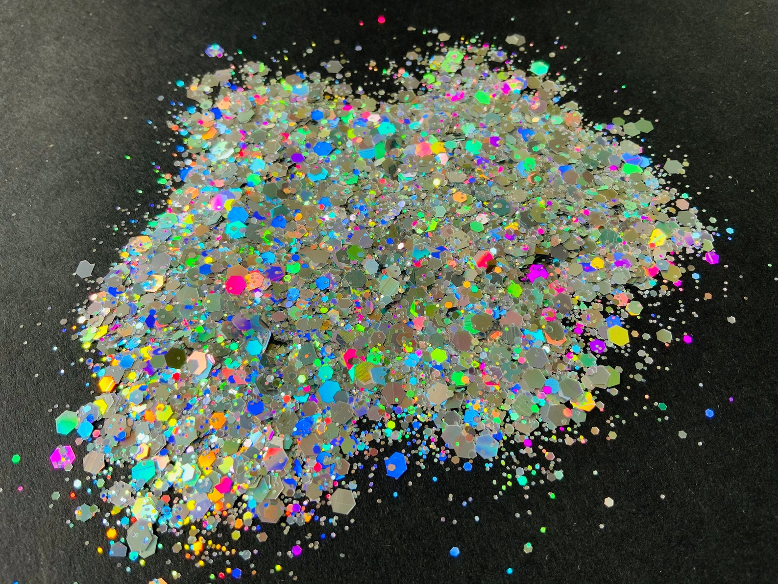 20g silver holographic chunky glitter resin supplies nail Etsy