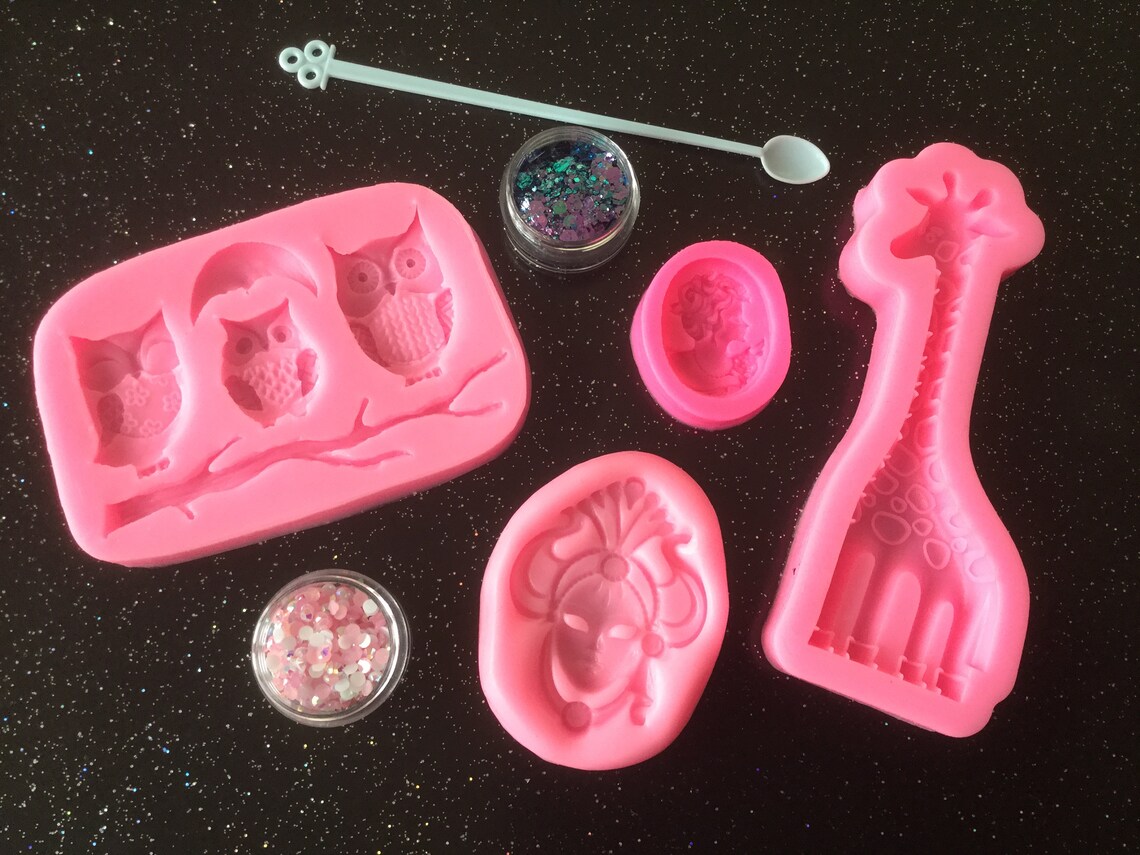 SALE Silicone mold set cute molds mould pack resin Etsy