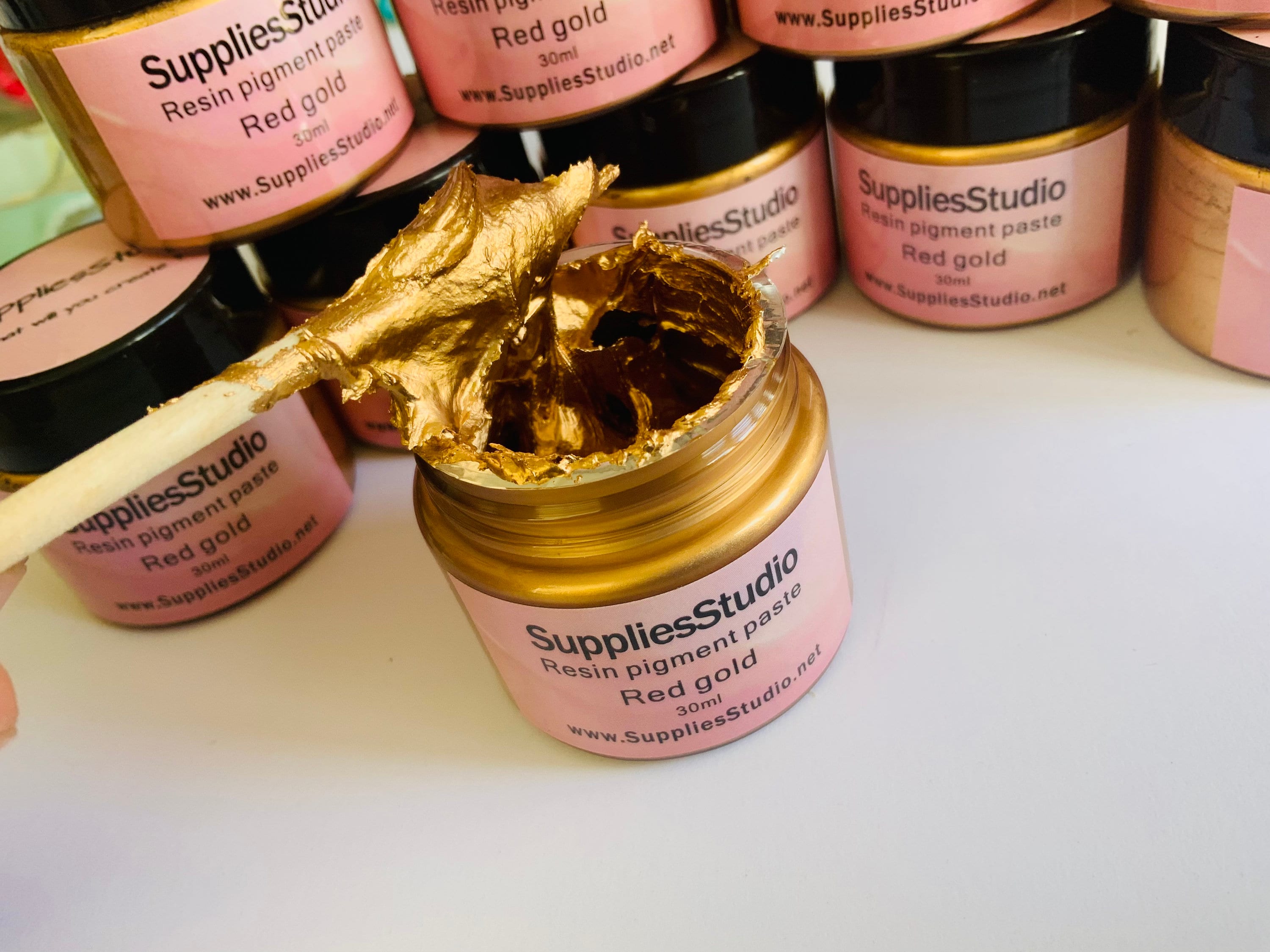 Highly Concentrated Gold Epoxy Pigment Paste , Resin , Resin